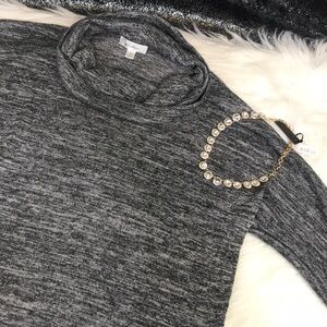 Dress barn cowl neck three quarter sleeve sweater